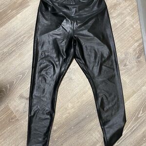 Black Faux Leather Leggings